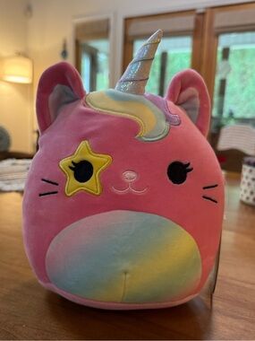 Squishmallows - 8" Sienna the Pink Caticorn with Star Eye New